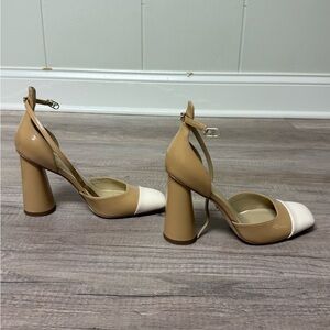 Sam Edelman Tan and White Women's Heels